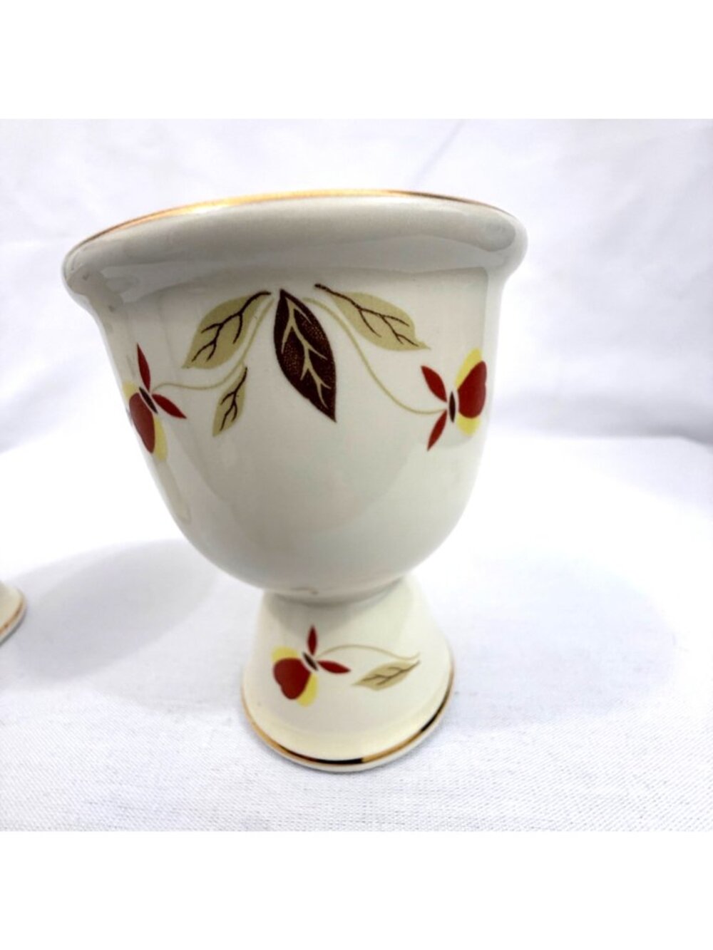 Hall NALCC Autumn Leaf 1997 Double egg cups & 2015 Shirred egg plate appears unu - Picture 13 of 16